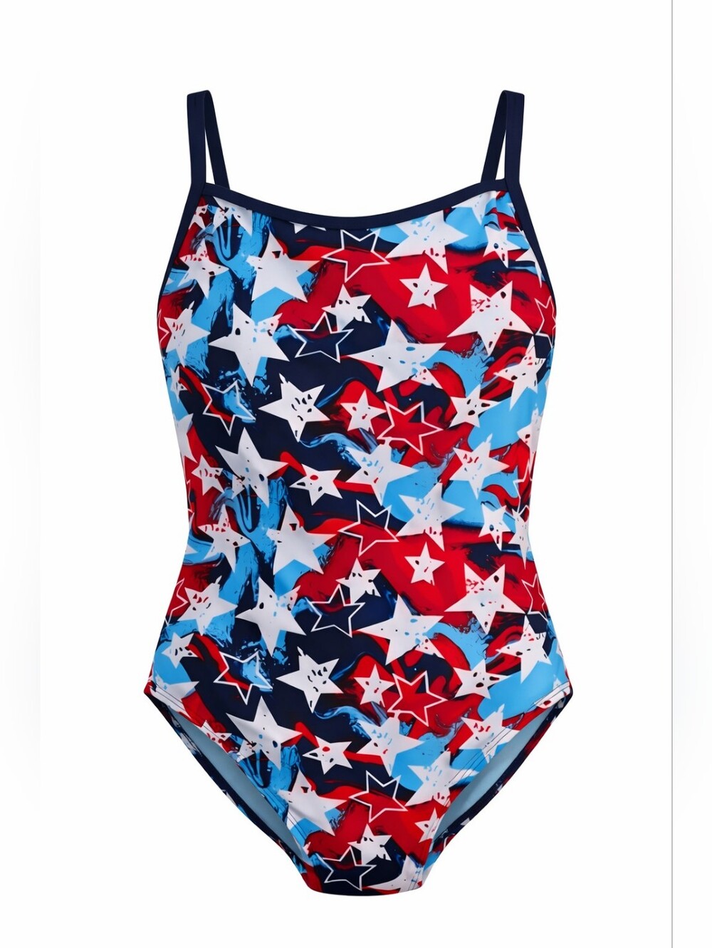 Girls One-Piece Patriotic Swimsuit SPF 50+